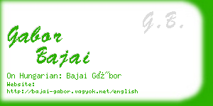 gabor bajai business card